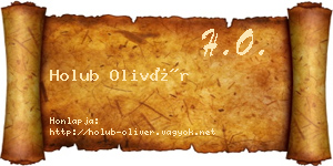 Holub Olivér névjegykártya