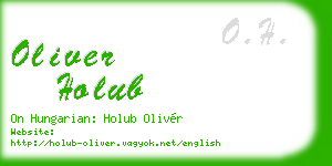 oliver holub business card